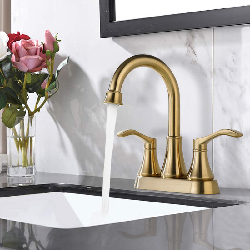 VANITYFAIR Centerset Faucet 2-handle Bathroom Faucet with Drain Assembly & Reviews | Wayfair